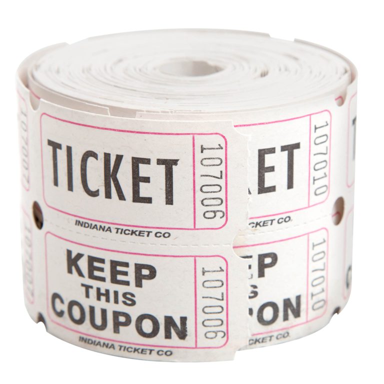 Double Roll of Raffle Tickets, 500ct (Colors May Vary) - $10.95