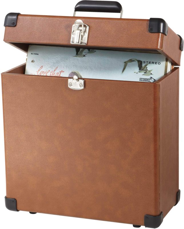 Crosley CR401-TA Record Carrier Case for 30+ Albums, Tan - $77.95