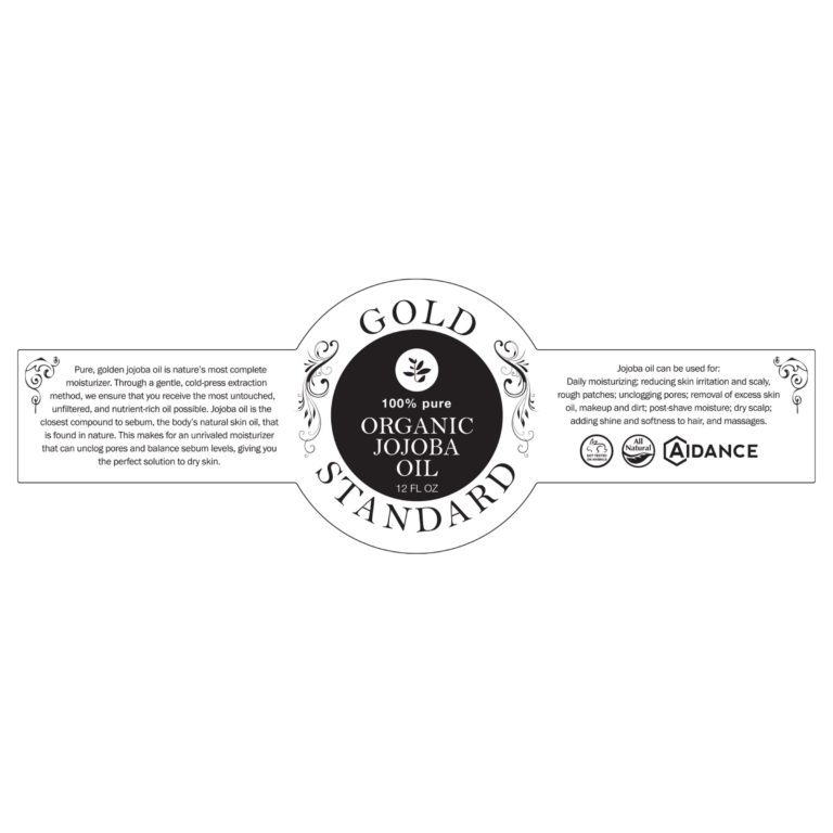 100% Organic Cold-Pressed Golden JOJOBA OIL - Moisturizer for Skin, Body, Hair, Nail Care - All Natural, Unrefined Oil (12 oz) 12 oz - $23.95