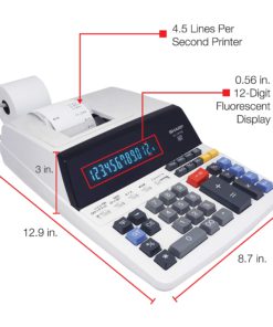 Sharp EL-1197PIII Heavy Duty Color Printing Calculator with Clock and Calendar 9 81VuQVsYJrL