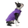 Gooby - Fleece Vest, Small Dog Pullover Fleece Jacket with Leash Ring Medium chest (~13.5") Lavender - $46.95
