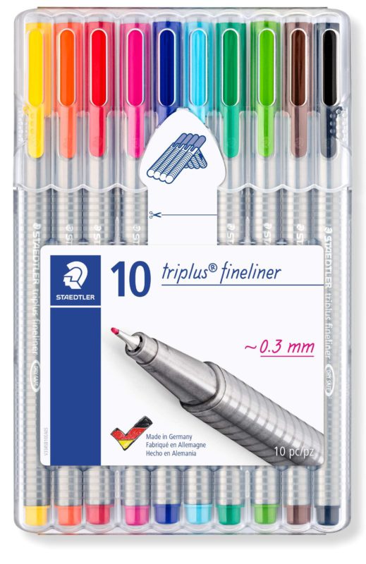 Staedtler Triplus Fineliner 0.3 mm Porous Point Pen 334 - SB10, 10 pack Pack of 10 - $13.95