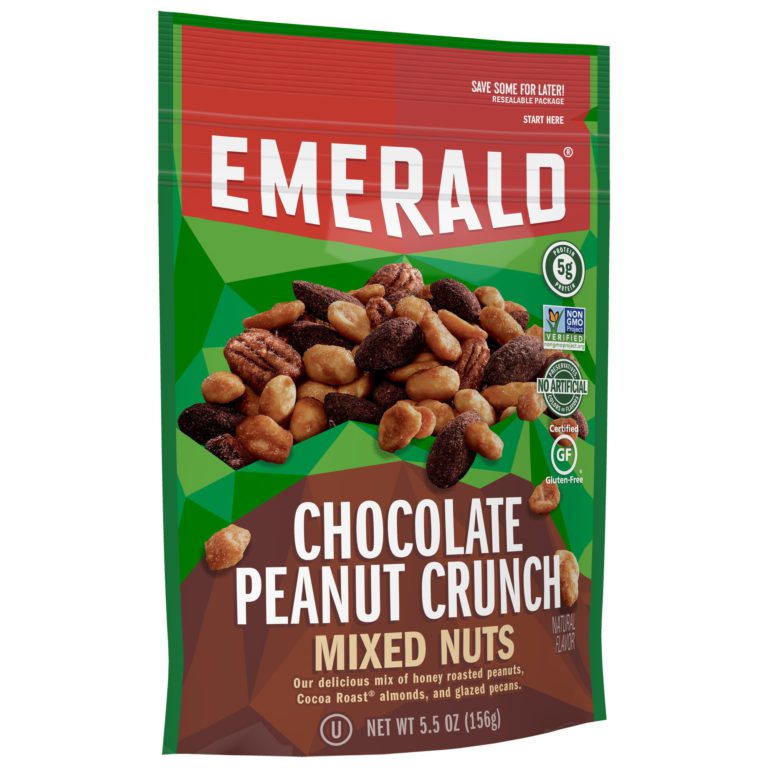 Emerald Nuts, Salty Sweet Chocolate Peanut Butter Mixed Nuts, 5.5 Ounce Resealable Bag - $8.95