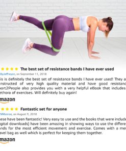 Sport2People Exercise Resistance Loop Bands with 2 Workout E-Books for Strength Training and Physical Therapy - Fitness Mini Loops for Booty, Hips and Legs 5bands - $13.95