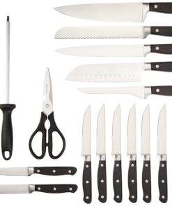 AmazonBasics Premium 18-Piece Knife Block Set - $58.95