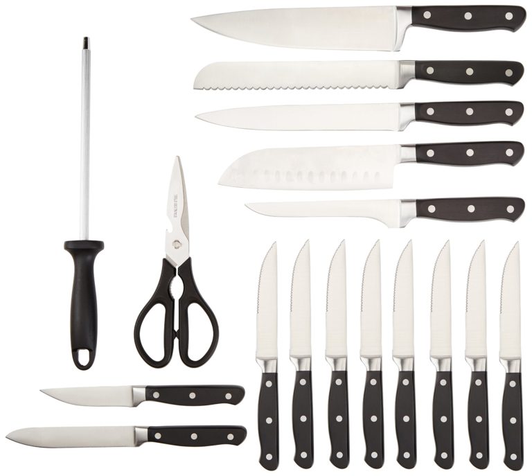AmazonBasics Premium 18-Piece Knife Block Set - $58.95