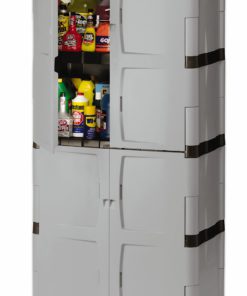 Rubbermaid 72-Inch Four-Shelf Double-Door Resin Storage Cabinet (FG708300MICHR) Large Vertical - $288.95