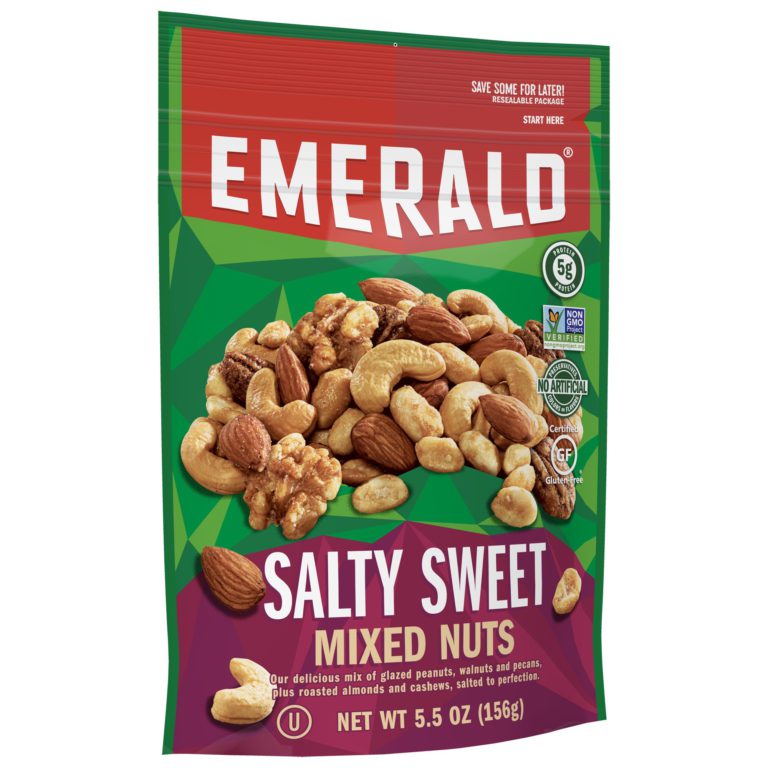 Emerald The Original Salty Sweet Mixed Nuts, Stand Up Resealable Bag, 5.5 Ounce - $12.95