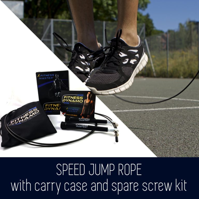 Jump Rope - Best for Speed Jumping, Double Unders, WOD, MMA, Boxing, Skipping Workout, Fitness Exercise Training - Adjustable Length - with Carry case, Spare Screw kit - $11.95