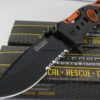 Snake Eye Tactical Spring Assisted Opening EMT EMS Orange Folding Pocket Knife - $105.95