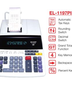 Sharp EL-1197PIII Heavy Duty Color Printing Calculator with Clock and Calendar 8 81q0blwUMML