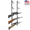 Hold Up Displays USA Made Gun Rack Rifle Shotgun Hanger and Fishing Rod Pole Rack Black Vein - $1,324.95