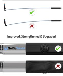 Premium 5-in-1 Bluetooth Selfie Stick for iPhone XR XS X 10 8 7 6 5, Samsung Galaxy S10 S9 S8 S7 S6 S5 (Android 4.3+) - No Apps, No Downloads, No Batteries Required Black - $20.95