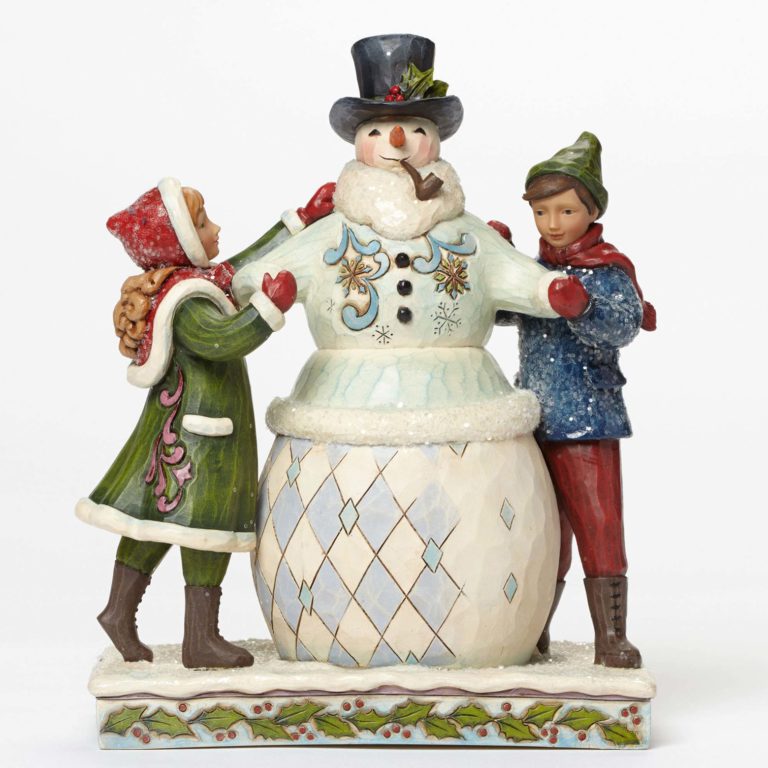 Jim Shore for Enesco Heartwood Creek Victory Children Building Snowman Figurine, 8.125" - $116.95