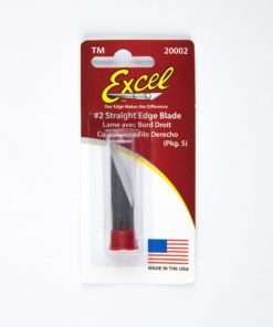 Excel Blades #2 Hobby Knife Blades - American Made Straight Edge Replacement Blades - 5 Pack Straight Edge Blade (5 Pack) - $9.95