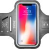 TRIBE Water Resistant Cell Phone Armband Case for iPhone X, Xs, 8, 7, 6, 6S Samsung Galaxy S9, S8, S7, S6, A8 with Adjustable Elastic Band & Key Holder for Running, Walking, Hiking Grey S: iPHONE 8/7/6/6s OR SIMILAR - $18.95
