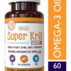 Double Strength Super Krill with Omega-3, DHA & EPAs by Feel Great 365, Astaxanthin Stabilized, No Fish Burps or Repeats, Non-GMO and Gluten Free, Best for Heart, Brain, and Joint Health, 1000 mg Krill Oil- Double Strength - $77.95