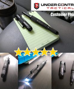 Under Control Tactical Pen for Self Defense with Built-in LED Flashlight, DNA Defender, Glass Breaker - Special Military, Police, Swat Edition - New 2019 Model - $27.95