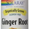 Solaray Organically Grown Ginger Root 540mg | 100 VegCaps - $14.95