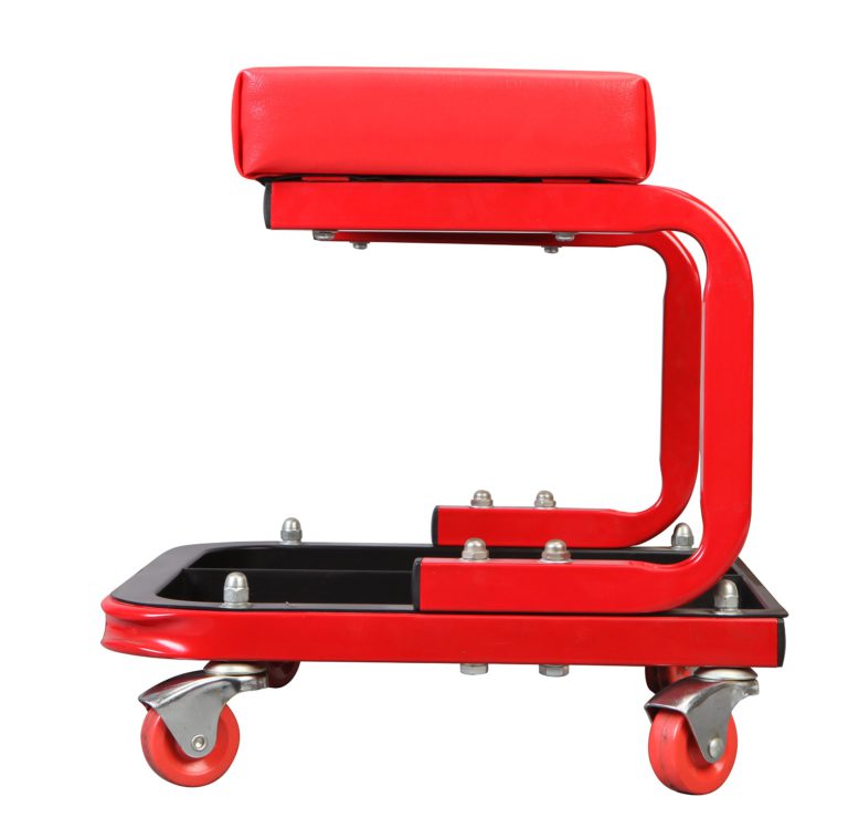 Torin Big Red Rolling Creeper Garage/Shop Seat: Padded Mechanic Stool with Tool Tray, Red - $34.95