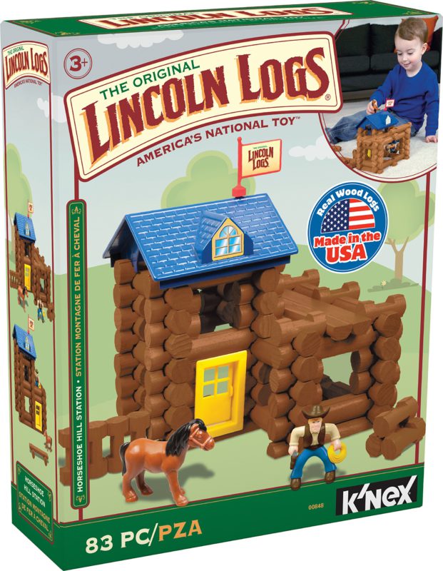 LINCOLN LOGS – Horseshoe Hill Station – 83 Pieces – Ages 3+ Preschool  Education Toy - $24.95