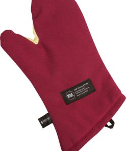 San Jamar KT0215 Cool Touch Flame Conventional High Heat Intermittent Flame Protection up to 900°F Oven Mitt, 15" Length, Red 15" - $46.95