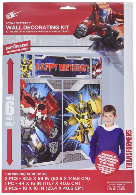 Transformers Scene Setter Wall Decorations Kit - Kids Birthday and Party Supplies Decoration - $12.95