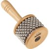 Nino Percussion NINO702 Kids Wooden Cabasa with Stainless Steel Beaded Chain and Cylinder for Classroom Band/Music - $12.95