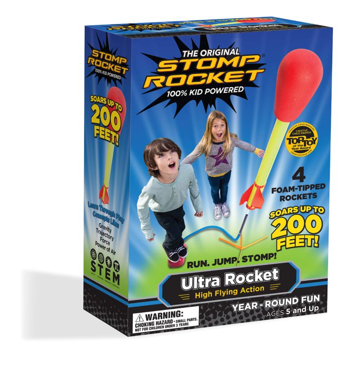 Stomp Rocket Ultra Rocket, 4 Rockets - Outdoor Rocket Toy Gift for Boys and Girls - Comes with Toy Rocket Launcher - Ages 5 Years Old and Up - $23.95
