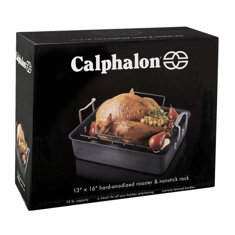 Calphalon Classic Hard-Anodized 16-Inch Roasting Pan with Nonstick Rack Standard Packaging - $88.95