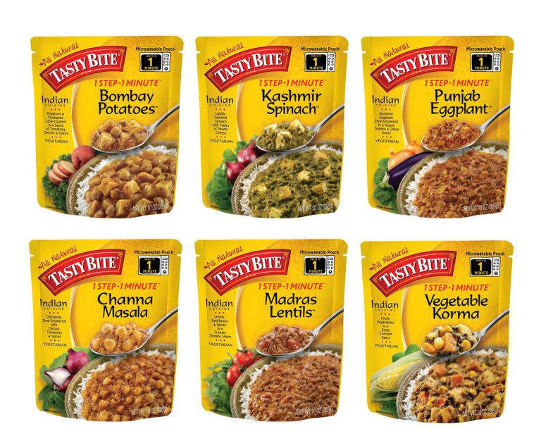 Tasty Bite Indian Entree Variety Pack 10 Ounce 6 Count, Fully Cooked Indian Entrées, Includes Bombay Potatoes, Kashmir Spinach, Punjab Eggplant, Channa Masala, Madras Lentils, Vegetable Korma - $41.95