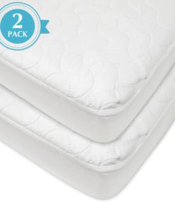 American Baby Company Waterproof Fitted Quilted Crib and Toddler Protective Pad Cover, (2 Pack)White Pack of 2 Crib and Toddler Size - $24.95