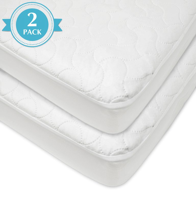 American Baby Company Waterproof Fitted Quilted Crib and Toddler Protective Pad Cover, (2 Pack)White Pack of 2 Crib and Toddler Size - $24.95