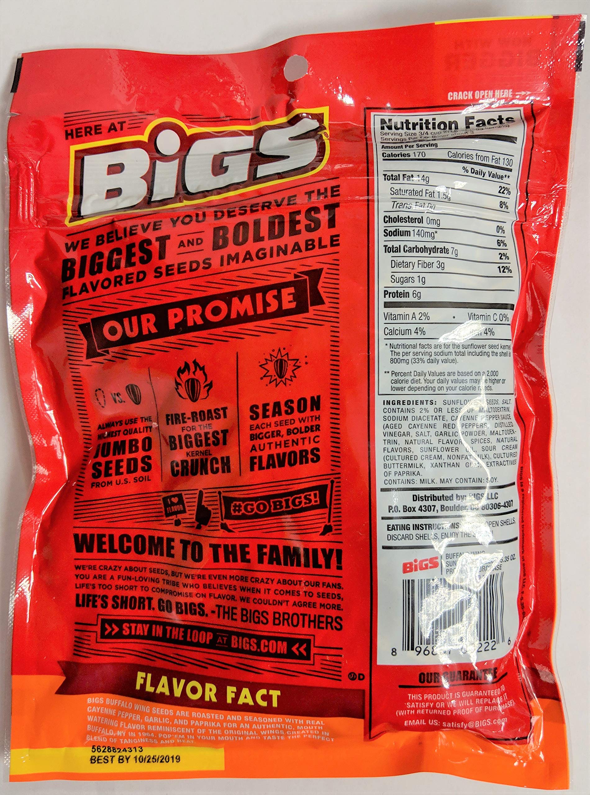Bigs Bold And Tangy Buffalo Wing Flavored Sunflower Seeds Swiftsly