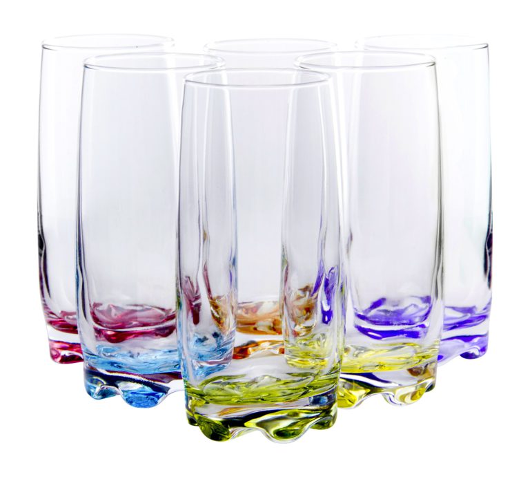 Vibrant Splash Water/Beverage Highball Glasses, 13.25 Ounce - Set of 6 - $30.95
