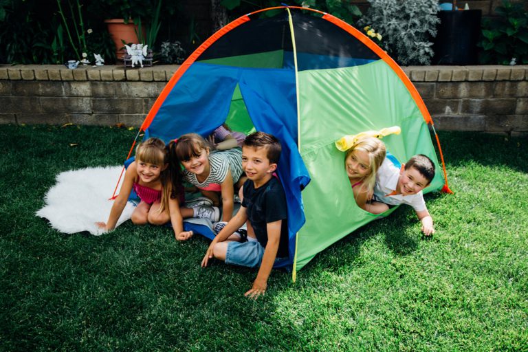Pacific Play Tents 40205 Super Duper 4 Kids Playhouse Tent - 58" x 58" x 46" - $24.95