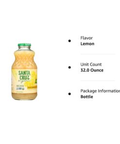 Santa Cruz, Lemon 100% Organic Juice, 32 Fl Oz 8 511NDuX32pL. SL1500