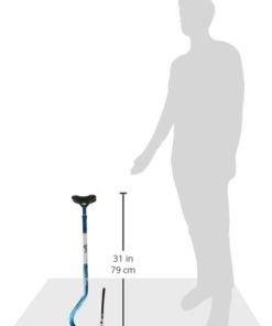 Hugo Mobility 731-859 Adjustable Offset Quadpod Walking Cane with Ultra Stable Cane Tip, Aquamarine 1 Count (Pack of 1) 10 31RLz9q1rbL