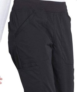 Workwear Professionals Scrubs for Women Pull-On Cargo Pant, Soft Stretch WW170 Large Petite Black 10 31iMfBz0seL