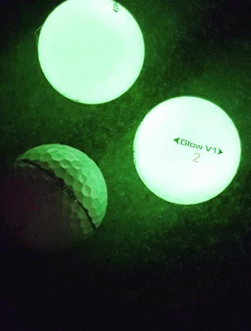 GlowV2 Night Golf Balls (2Pack) Best Hitting Ultra Bright Glow Golf