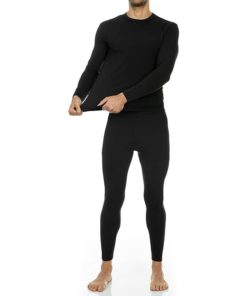 Alternative view of Thermajohn Long Johns Thermal Underwear for Men Fleece Lined Base Layer Set for Cold Weather X-Large Black