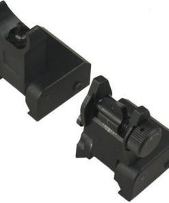 Alternative view of NEW Premium Military, Flip Up, Folding, Front and Rear Iron Sights Tactical Set for Picatinny / Weaver Rails Flattop