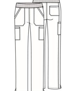 Workwear Professionals Scrubs for Women Pull-On Cargo Pant, Soft Stretch WW170 Large Petite Black 11 41gTtvN3oL