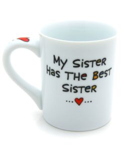 Alternative view of Our Name is Mud “Awesome Sister” Cuppa Doodle Porcelain Mug, 16 oz.