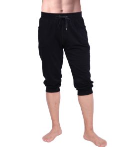 Alternative view of HDE Mens 3/4 Pants Workout Jogger Yoga Capri Shorts with Pockets for Running X-Large Black