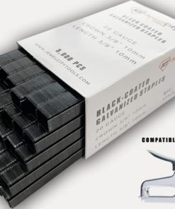 Alternative view of Jewel City Tools Black T50 Staples Heavy Duty Black Colored Staples 3/8inch Crown 3/8inch Long Leg 10mm Black Staples 5,000pcs, 3/8inch Inches (818T50BL)
