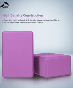 JBM Yoga Blocks 2 Pack with Strap, Cork Yoga Block 2 Pack EVA Foam Yoga Block Set of 2 Yoga Block with Strap, Yoga Bricks with Strap, Yoga Block Yoga Brick Yoga Cube Stretch Blocks Stretching Blocks Purple 10 51FOFt9DROL