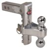 TRIMAX TRZ8ALRP 8" Aluminum Adjustable Hitch with Dual Hitch Ball and Receiver Adjustment Pin, Silver 33 51GrtLZAXaL