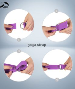 JBM Yoga Blocks 2 Pack with Strap, Cork Yoga Block 2 Pack EVA Foam Yoga Block Set of 2 Yoga Block with Strap, Yoga Bricks with Strap, Yoga Block Yoga Brick Yoga Cube Stretch Blocks Stretching Blocks Purple 16 51NGurHyuUL