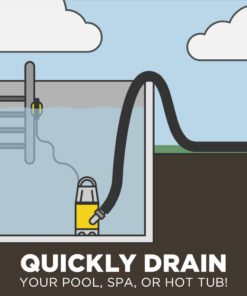 Professional EZ Travel Collection, Hot Tub and Swimming Pool Drain Pump with Hose Pond/Flood Pump (Up to 3,700 Gallons per Hour) 3,700 GPH 14 51TLaw7Vb8L